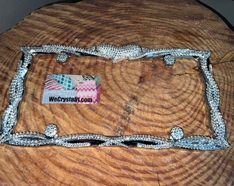 Rocker Heart Crystal Sparkle Auto Bling Rhinestone  License Plate Frame with Swarovski Elements Made by WeCrystalIt