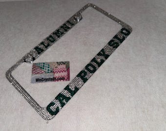 Cal Poly Slo Alumni Crystal Sparkle Auto Bling Rhinestone  License Plate Frame with Swarovski Elements Made by WeCrystalIt