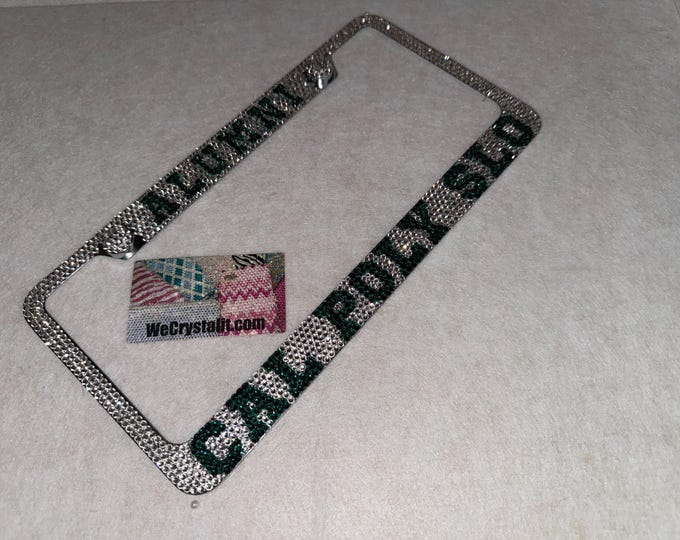 Cal Poly Slo Alumni Crystal Sparkle Auto Bling Rhinestone  License Plate Frame with Swarovski Elements Made by WeCrystalIt