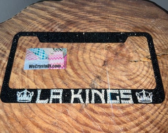 LA Kings Crystal Sparkle Auto Bling Rhinestone  License Plate Frame with Swarovski Elements Made by WeCrystalIt