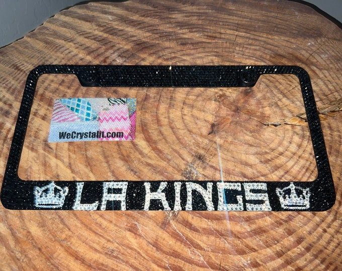 LA Kings Crystal Sparkle Auto Bling Rhinestone  License Plate Frame with Swarovski Elements Made by WeCrystalIt