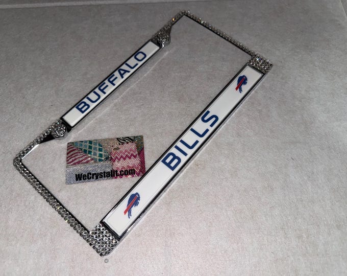 Bills License Crystal Buffalo Sport football Frame Sparkle Auto Bling Rhinestone Plate Frame with Swarovski Elements Made by WeCrystalIt