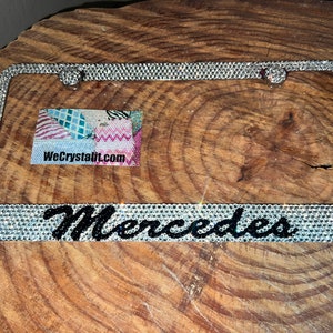 Mercedes Crystal Sparkle Auto Bling Rhinestone  License Plate Frame with Swarovski Elements Made by WeCrystalIt