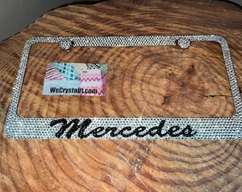 Mercedes Crystal Sparkle Auto Bling Rhinestone  License Plate Frame with Swarovski Elements Made by WeCrystalIt
