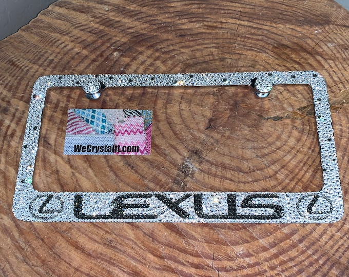 Lexus Crystal Sparkle Auto Bling Rhinestone  License Plate Frame with Swarovski Elements Made by WeCrystalIt