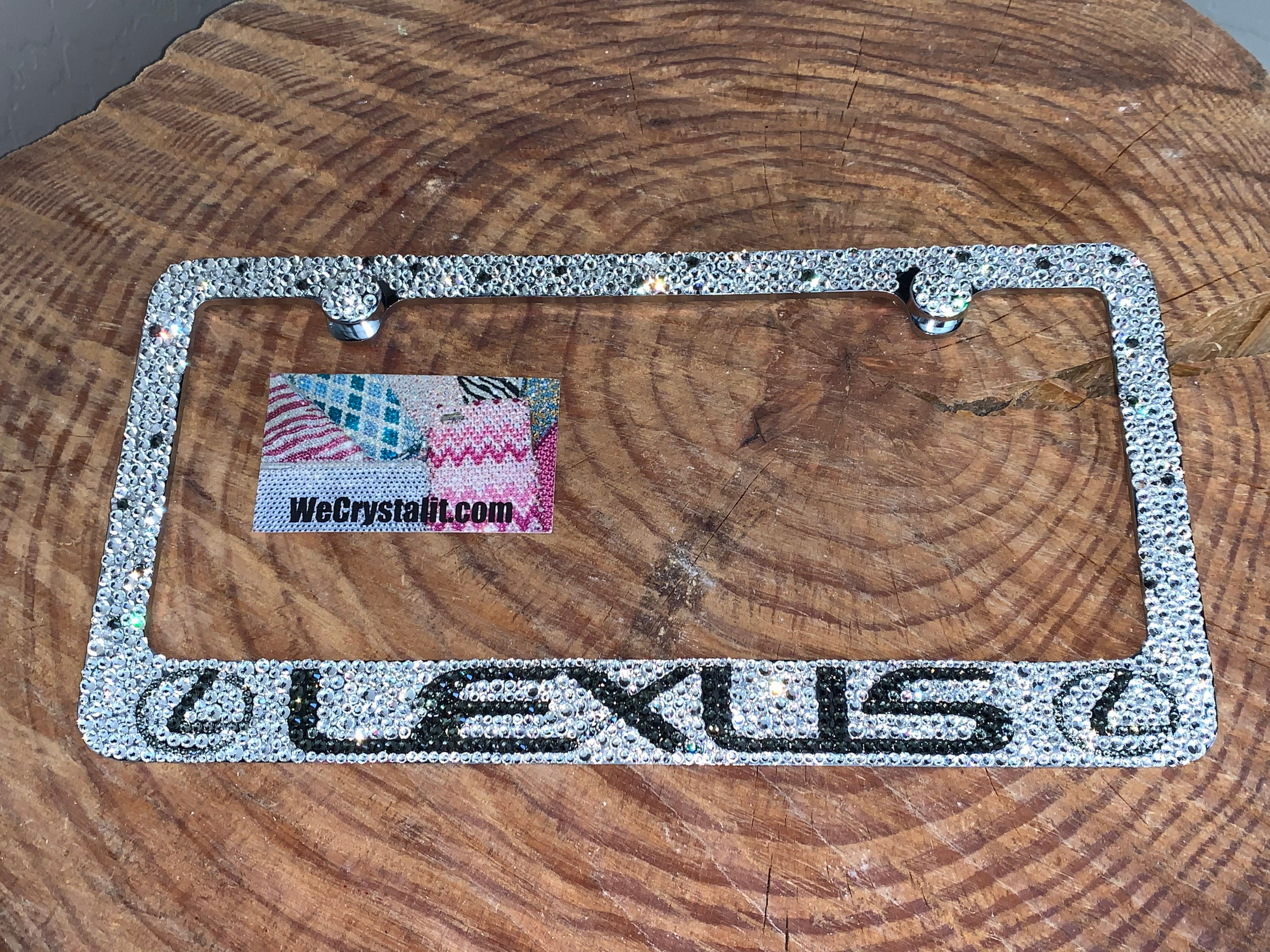 Crystal Bling License Plate Frame 6 Row