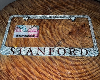 American Flag Crystal Sparkle Auto Bling Rhinestone License Plate Frame with Swarovski Elements Made by WeCrystalIt