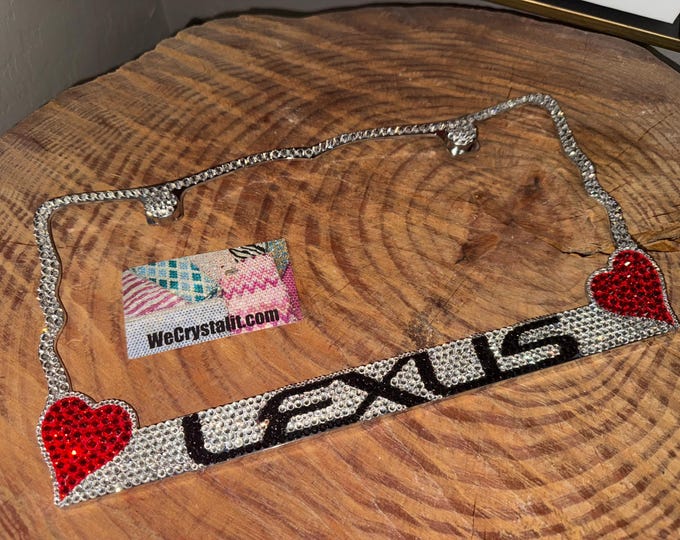 Lexus Crystal Sparkle Auto Bling Rhinestone  License Plate Frame with Swarovski Elements Made by WeCrystalIt