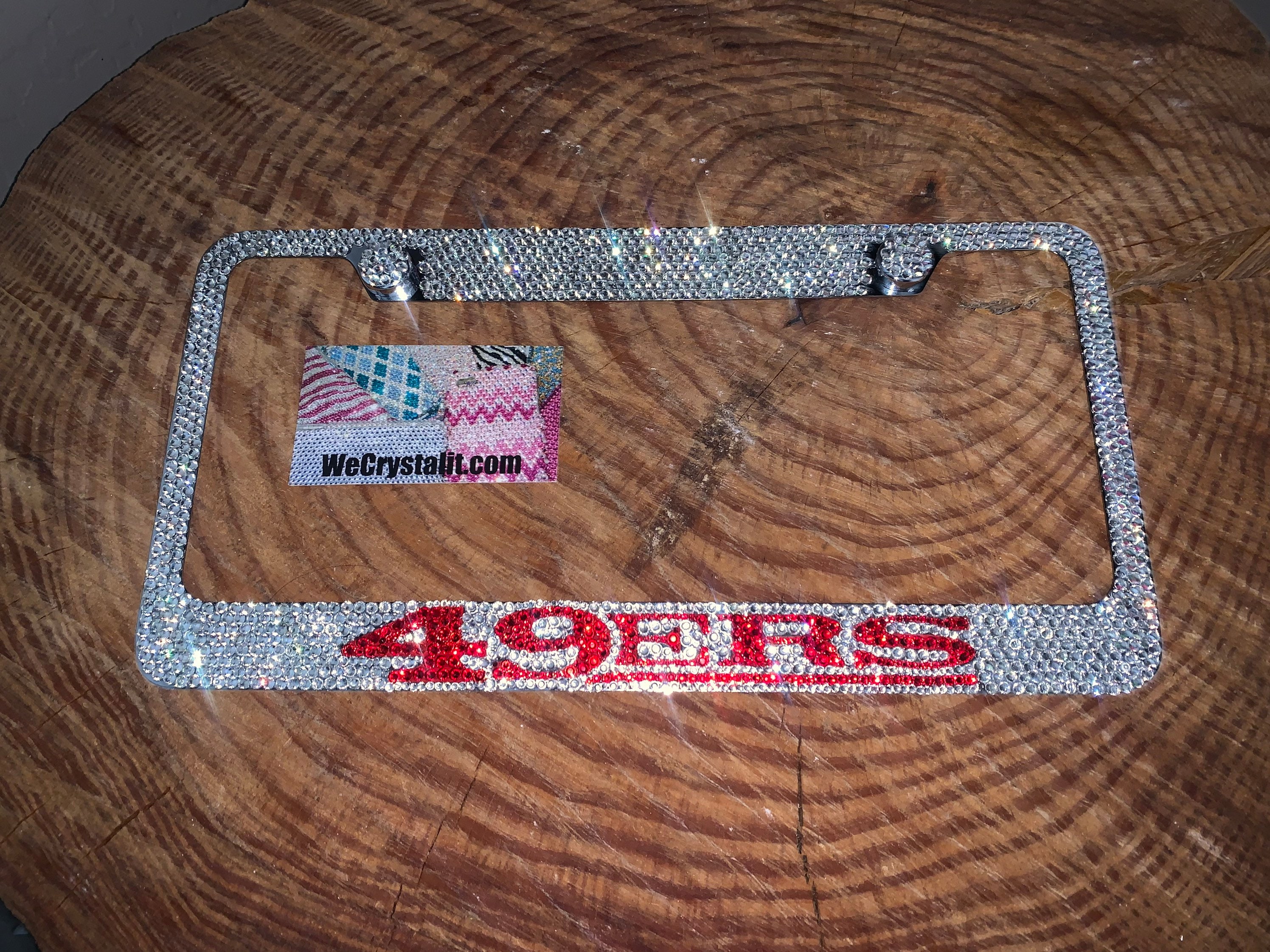 Crystal Bling License Plate Frame 6 Row