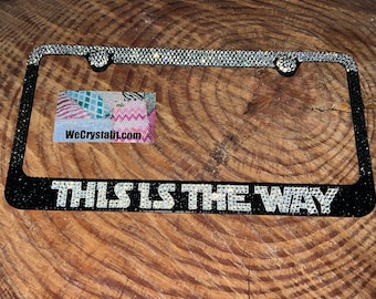 This is the way Crystal Sparkle Auto Bling Rhinestone License Plate Frame with Swarovski Elements Made by WeCrystalIt