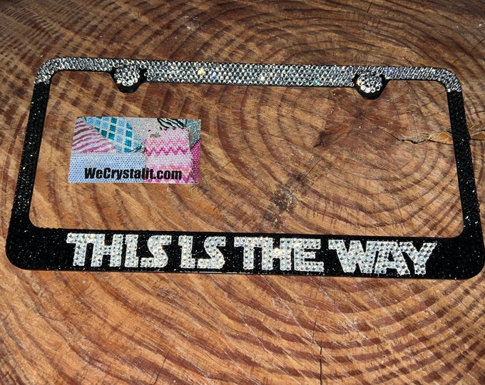 This is the way Crystal Sparkle Auto Bling Rhinestone License Plate Frame with Swarovski Elements Made by WeCrystalIt