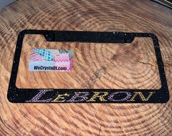 LA Lakers Crystal Sparkle Auto Bling Rhinestone  License Plate Frame with Swarovski Elements Made by WeCrystalIt
