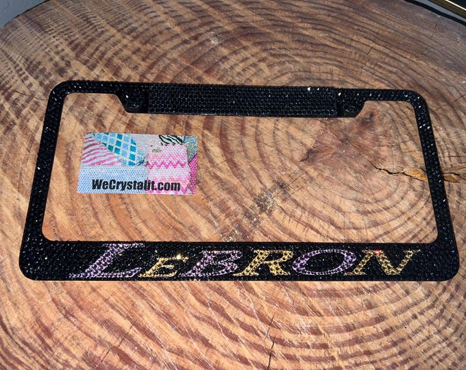 LA Lakers Crystal Sparkle Auto Bling Rhinestone  License Plate Frame with Swarovski Elements Made by WeCrystalIt