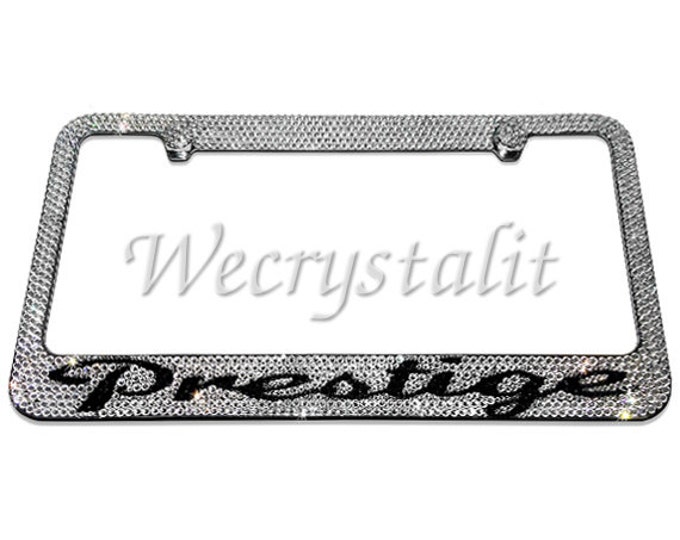 Prestige Crystal Sparkle Auto Bling Rhinestone  License Plate Frame with Swarovski Elements Made by WeCrystalIt