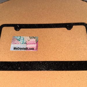 All Jet Black stone Crystal Sparkle Auto Bling Rhinestone  License Plate Frame with Swarovski Elements Made by WeCrystalIt