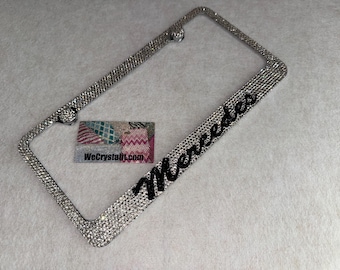 Mercedes Crystal Sparkle Auto Bling Rhinestone  License Plate Frame with Swarovski Elements Made by WeCrystalIt