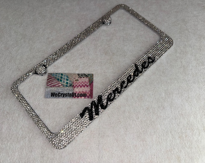 Mercedes Crystal Sparkle Auto Bling Rhinestone  License Plate Frame with Swarovski Elements Made by WeCrystalIt