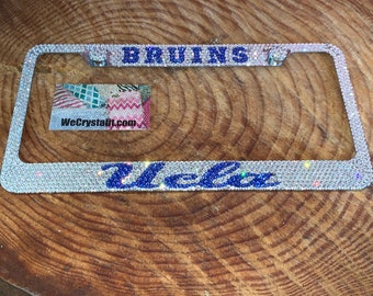 UCLA Bruins Crystal Sparkle Auto Bling Rhinestone  License Plate Frame with Swarovski Elements Made by WeCrystalIt