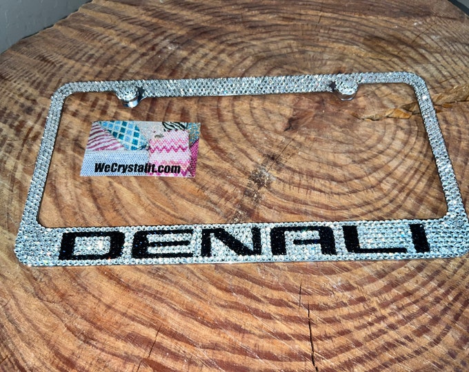 Denali Crystal Sparkle Auto Bling Rhinestone License Plate Frame Made with Swarovski Elements Made by WeCrystalIt