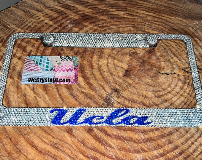 UCLA Crystal Sparkle Auto Bling Rhinestone  License Plate Frame with Swarovski Elements Made by WeCrystalIt