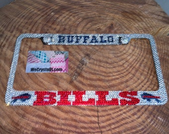 Buffalo Bills Crystal Sparkle Auto Bling Rhinestone  License Plate Frame with Swarovski Elements Made by WeCrystalIt