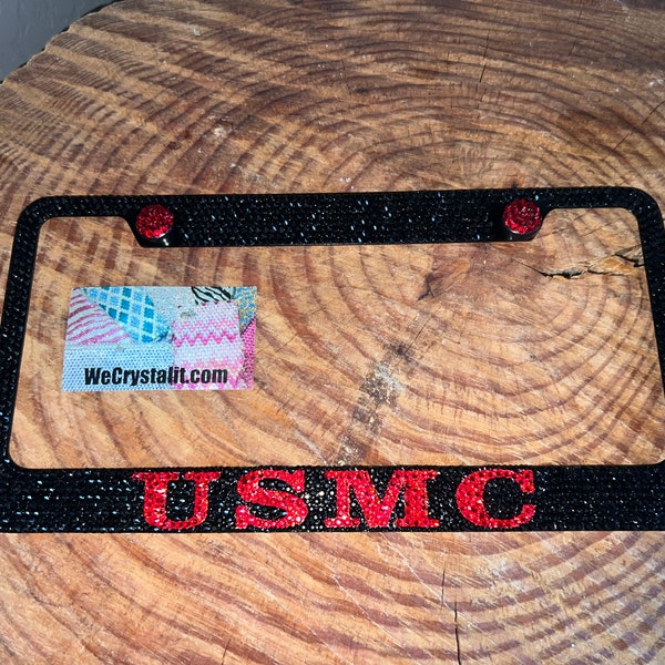 Usmc License Plate Frame Etsy