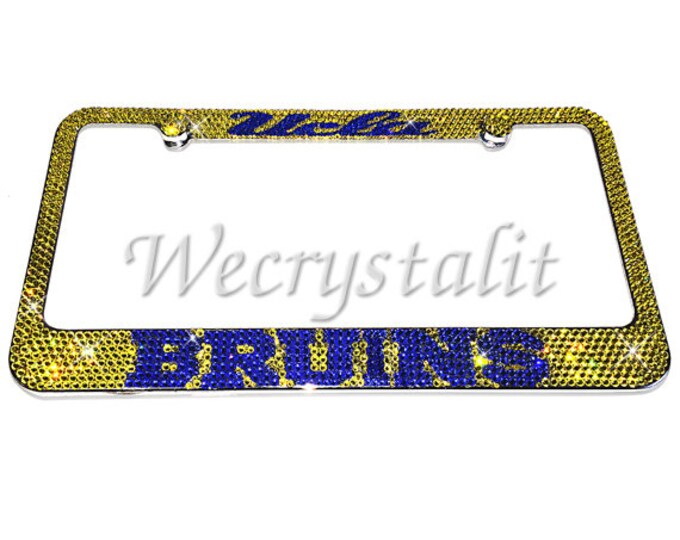 UCLA Bruins Football Crystal Sparkle Auto Bling Rhinestone  License Plate Frame with Swarovski Elements Made by WeCrystalIt