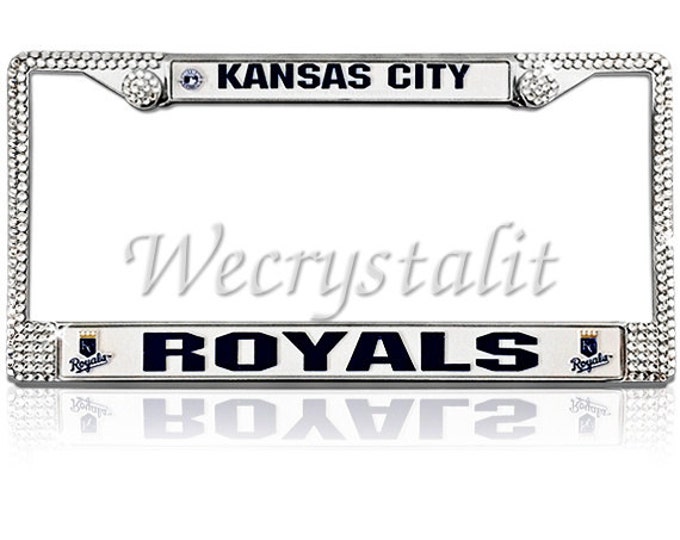 Royals License Crystal Kansas City Frame Crystal Sparkle Auto Bling Rhinestone  Plate Frame with Swarovski Elements Made by WeCrystalIt