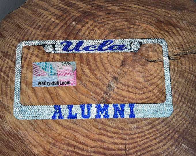 UCLA Alumni Crystal Sparkle Auto Bling Rhinestone  License Plate Frame with Swarovski Elements Made by WeCrystalIt