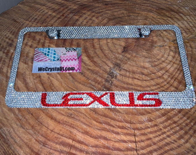 Lexus Crystal Sparkle Auto Bling Rhinestone  License Plate Frame with Swarovski Elements Made by WeCrystalIt