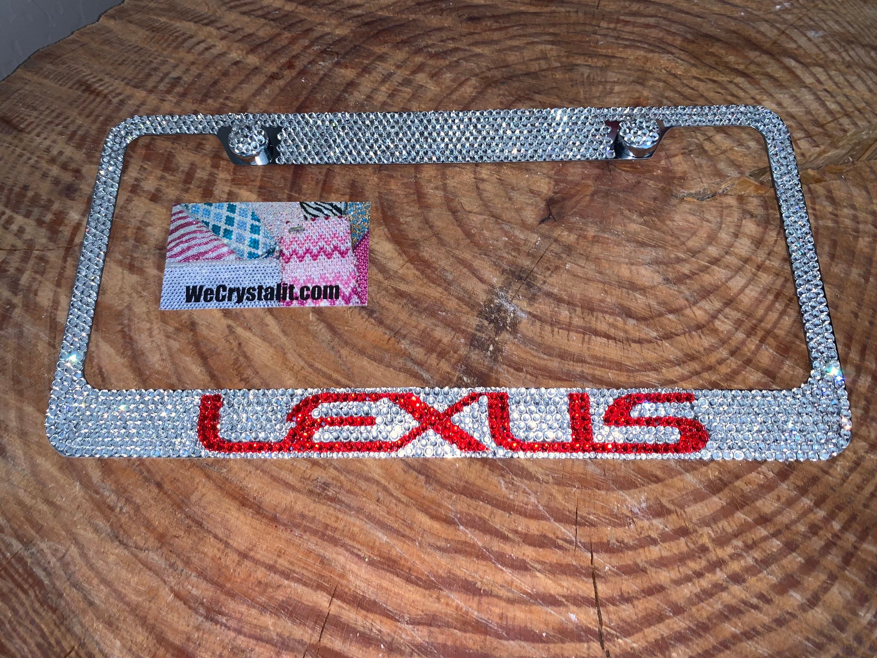 Crystal Bling License Plate Frame 6 Row