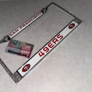 49ers Bling License Plate Frame - Etsy