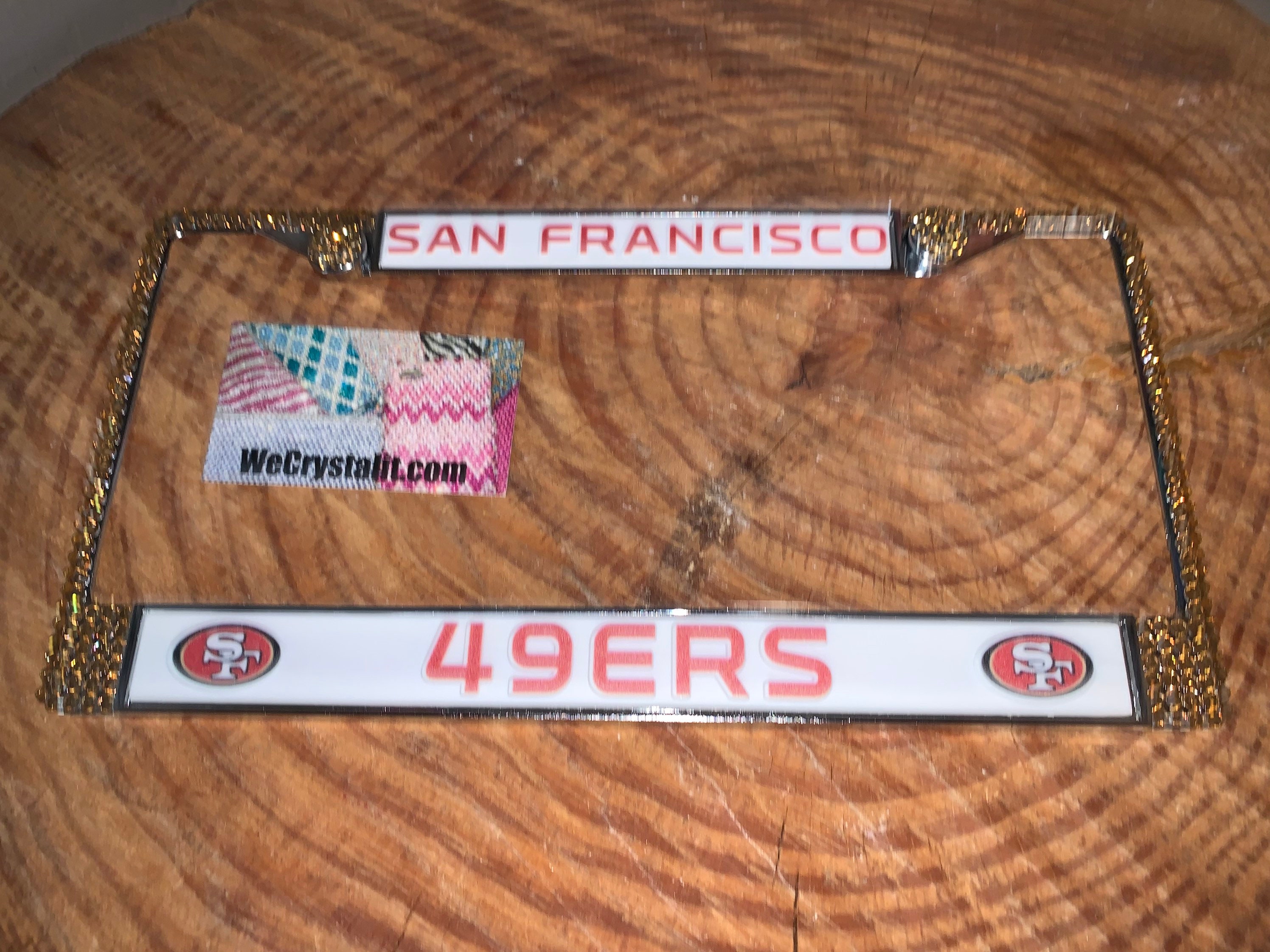 49ers 49 ers San Francisco Sport on Silver Frame Crystal Sparkle Auto ...