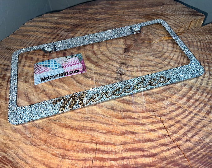 Mercedes Crystal Sparkle Auto Bling Rhinestone  License Plate Frame with Swarovski Elements Made by WeCrystalIt