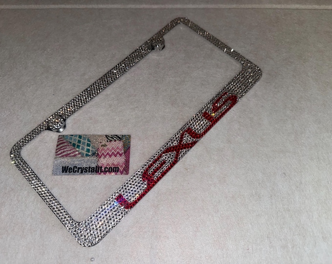 Lexus Crystal Sparkle Auto Bling Rhinestone  License Plate Frame with Swarovski Elements Made by WeCrystalIt