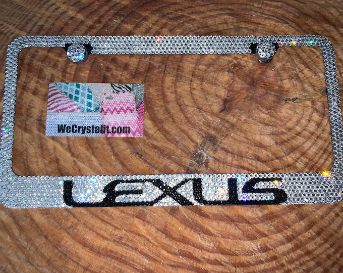 Lexus Crystal Sparkle Auto Bling Rhinestone  License Plate Frame with Swarovski Elements Made by WeCrystalIt