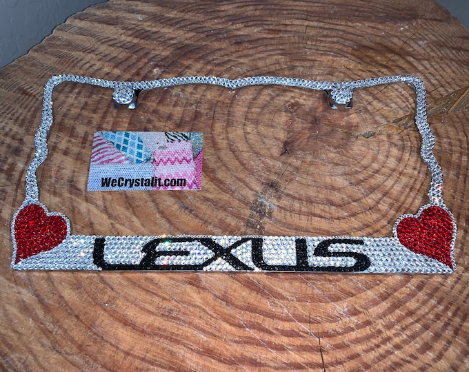 Lexus Crystal Sparkle Auto Bling Rhinestone  License Plate Frame with Swarovski Elements Made by WeCrystalIt