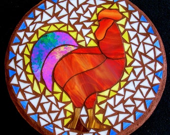 Mosaic Stone Rooster