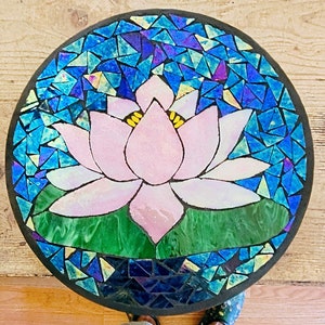 Lotus Flower Garden Mosaic Stone Decoration