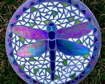 Blue Dragonfly Mosaic Stepping Stone