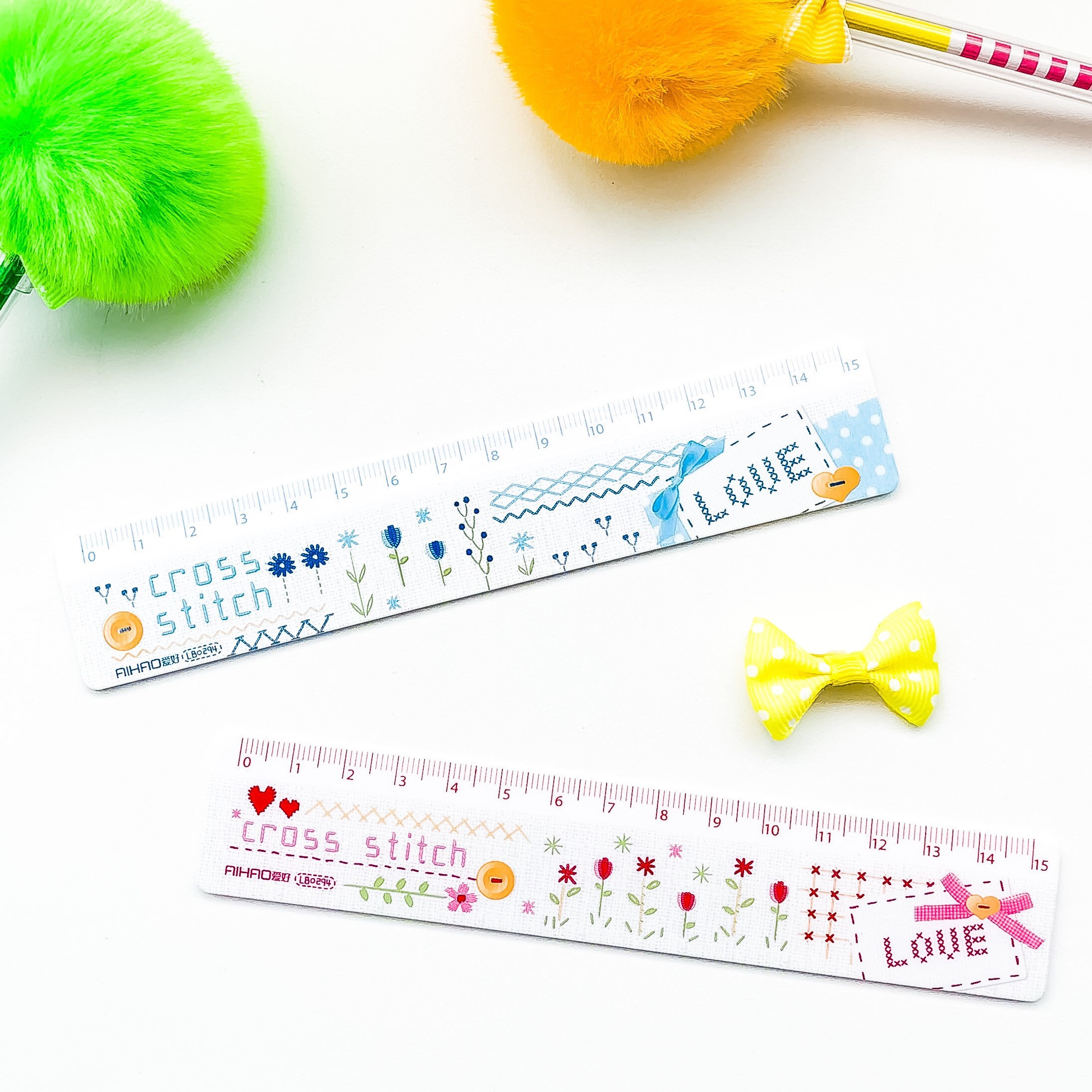 Ruler Cross Stitch Ruler 2pcs Drawing School | Etsy