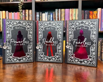 Leather Rebound Set of Powerless, Reckless, & Fearless by Lauren Roberts (Made to Order)