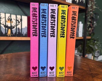 Cloth Rebound Heartstopper Volume 1, 2, 3, 4, & 5 by Alice Oseman