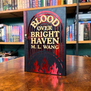 Läderåterstötning Blod över Bright Haven av M. L. Wang (Tillverkad på beställning)