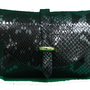 Snake Print Evening Clutch Bag With Detachable Gold Chain - Etsy UK