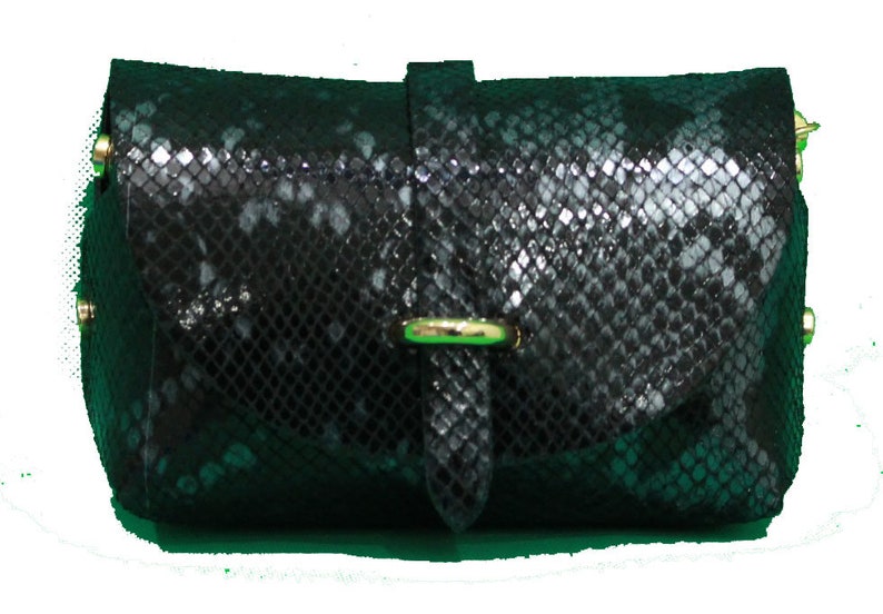 Snake Print Evening Clutch Bag With Detachable Gold Chain Etsy UK