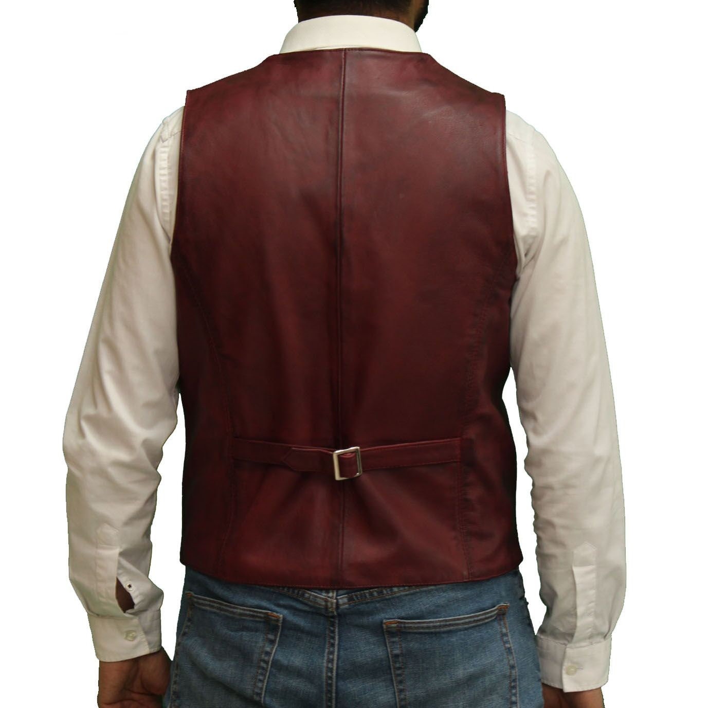 A Traditional Classic Smart Five Button Leather Waistcoat. - Etsy