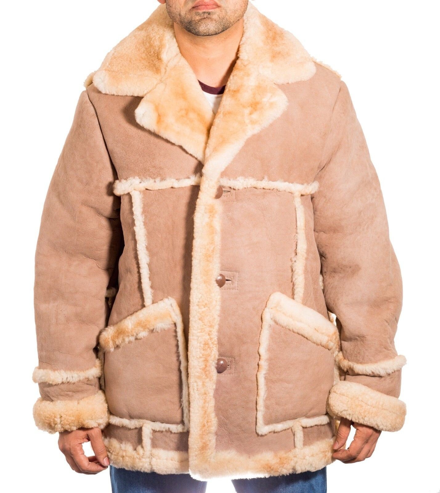 Del boy sheepskin jacket sale
