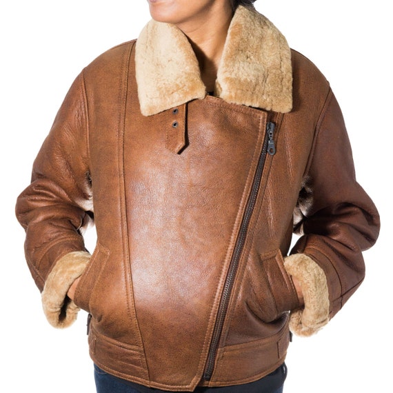 Sheepskin aviator jacket clearance mens
