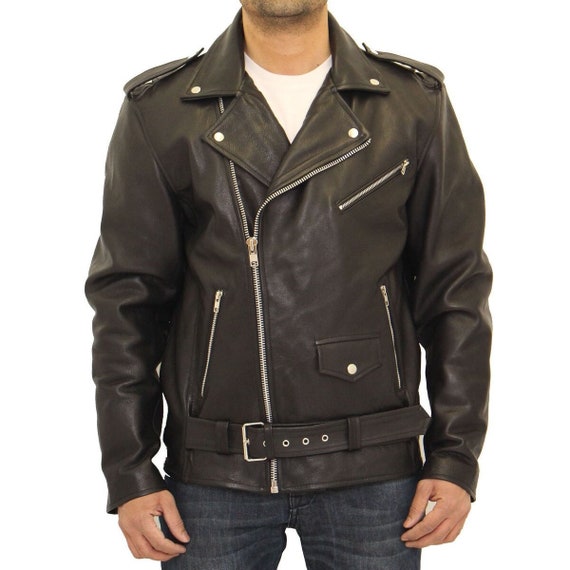 Leather top jacket brando